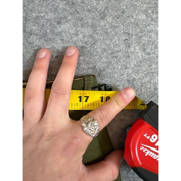 VINTAGE US Army Field Pants Mens Medium Green Straight Wool Military Trousers - Picture 2 of 7